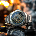 Spinnaker Croft 42 Skeleton Men's Beige Automatic Watch