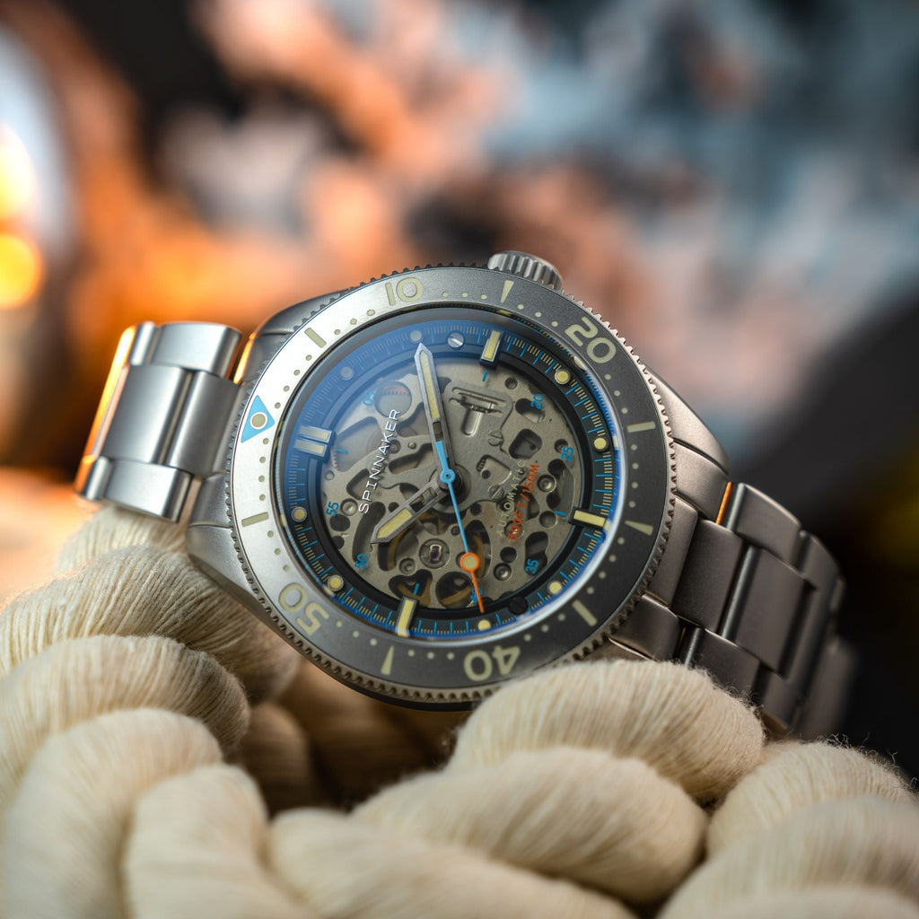 Spinnaker Croft 42 Skeleton Men's Beige Automatic Watch