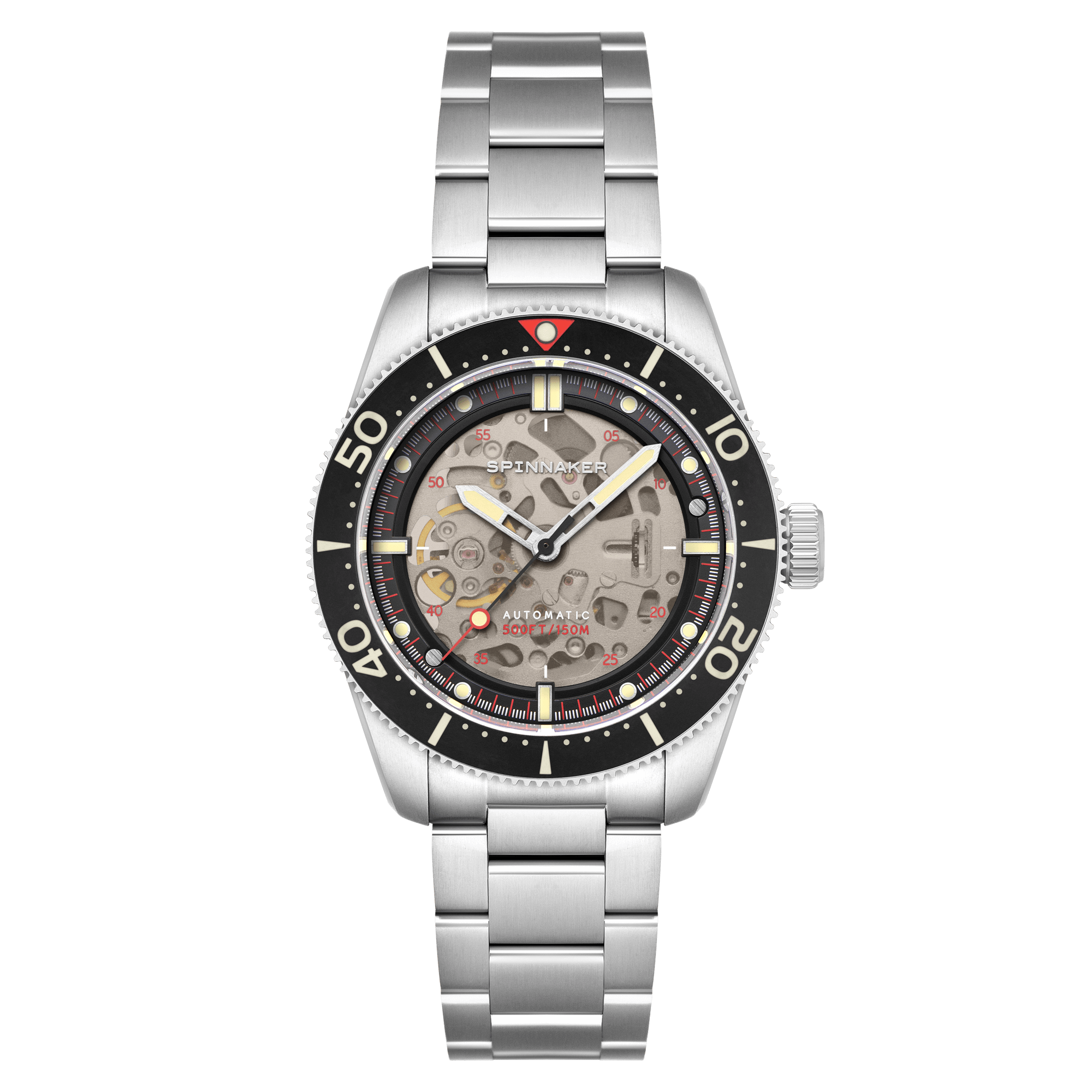 Spinnaker Croft 42 Skeleton Men's Black Automatic Watch