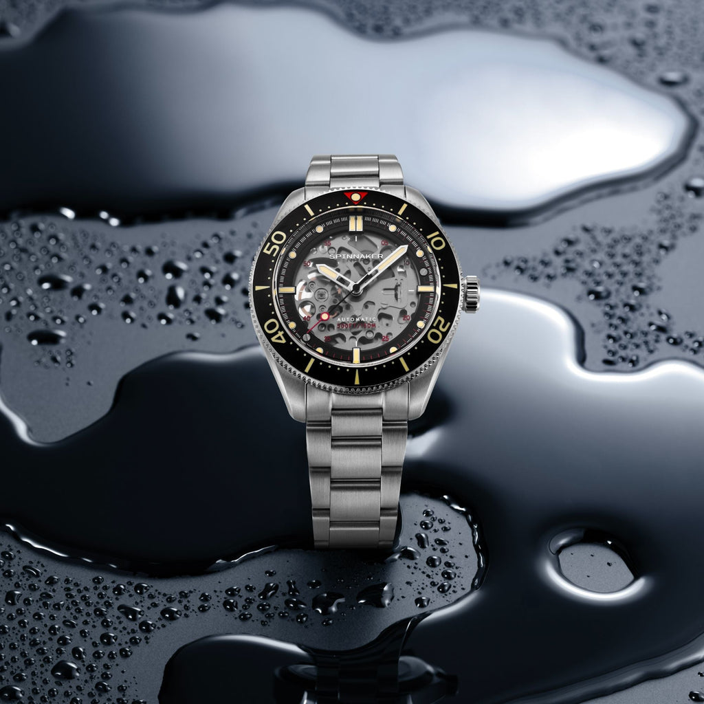 Spinnaker Croft 42 Skeleton Men's Black Automatic Watch