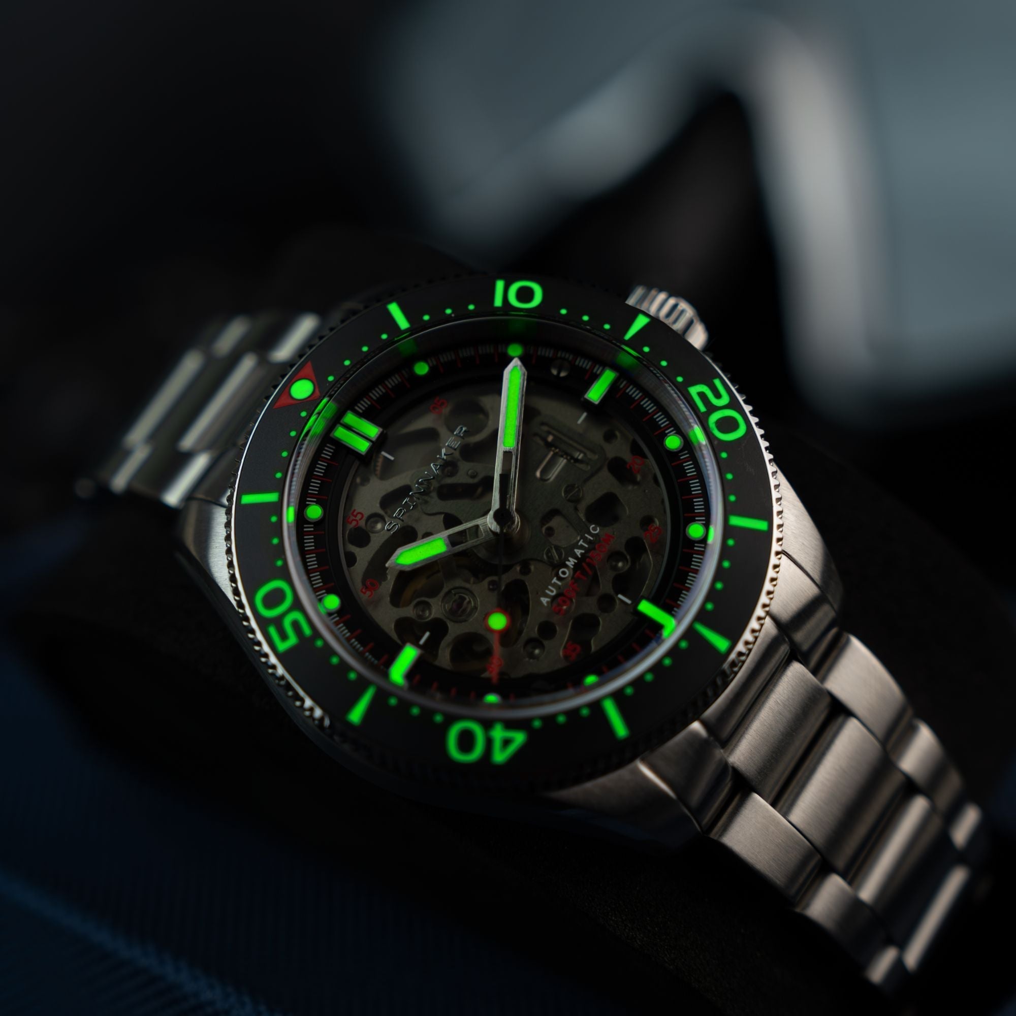 Spinnaker Croft 42 Skeleton Men's Black Automatic Watch