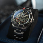 Spinnaker Croft 42 Skeleton Men's Black Automatic Watch