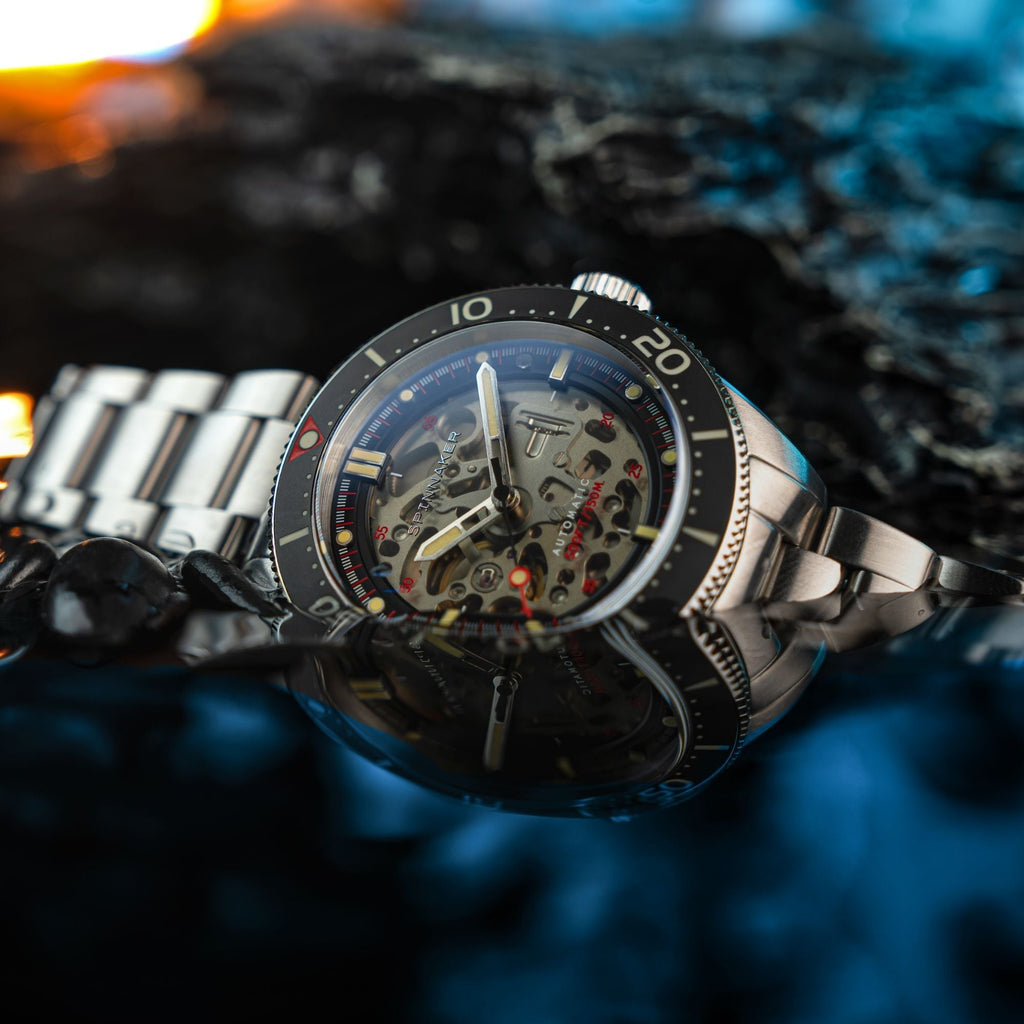 Spinnaker Croft 42 Skeleton Men's Black Automatic Watch