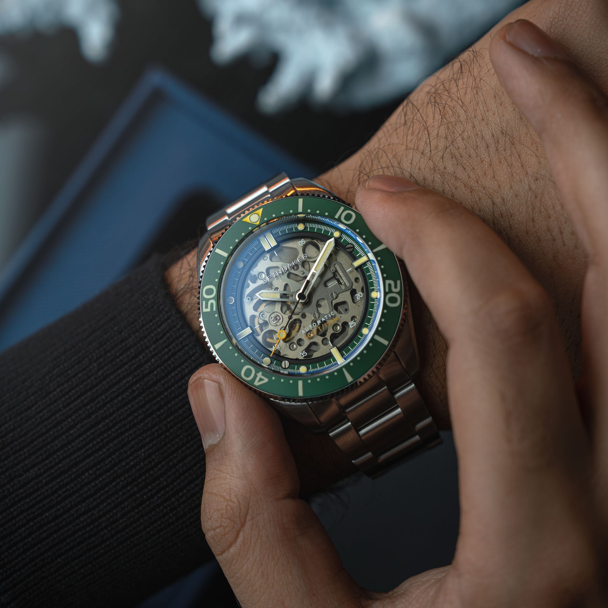 Spinnaker Croft 42 Skeleton Men's Black Automatic Watch