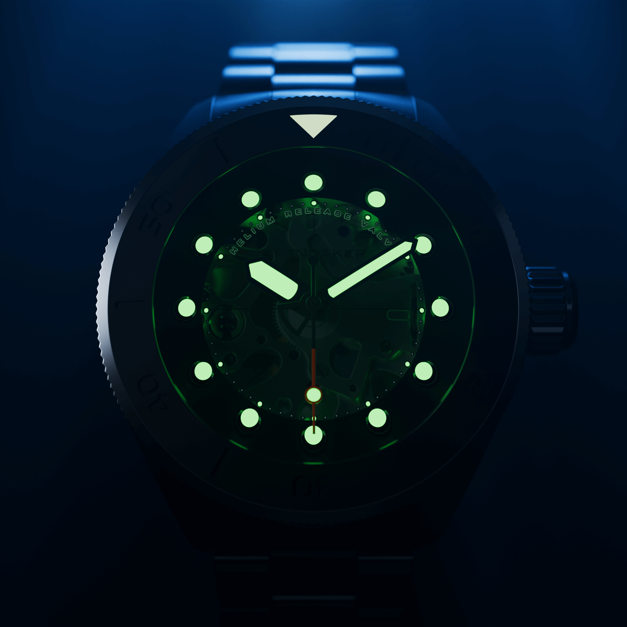 Spinnaker Piccard Skeleton Men's Black Diver Watch