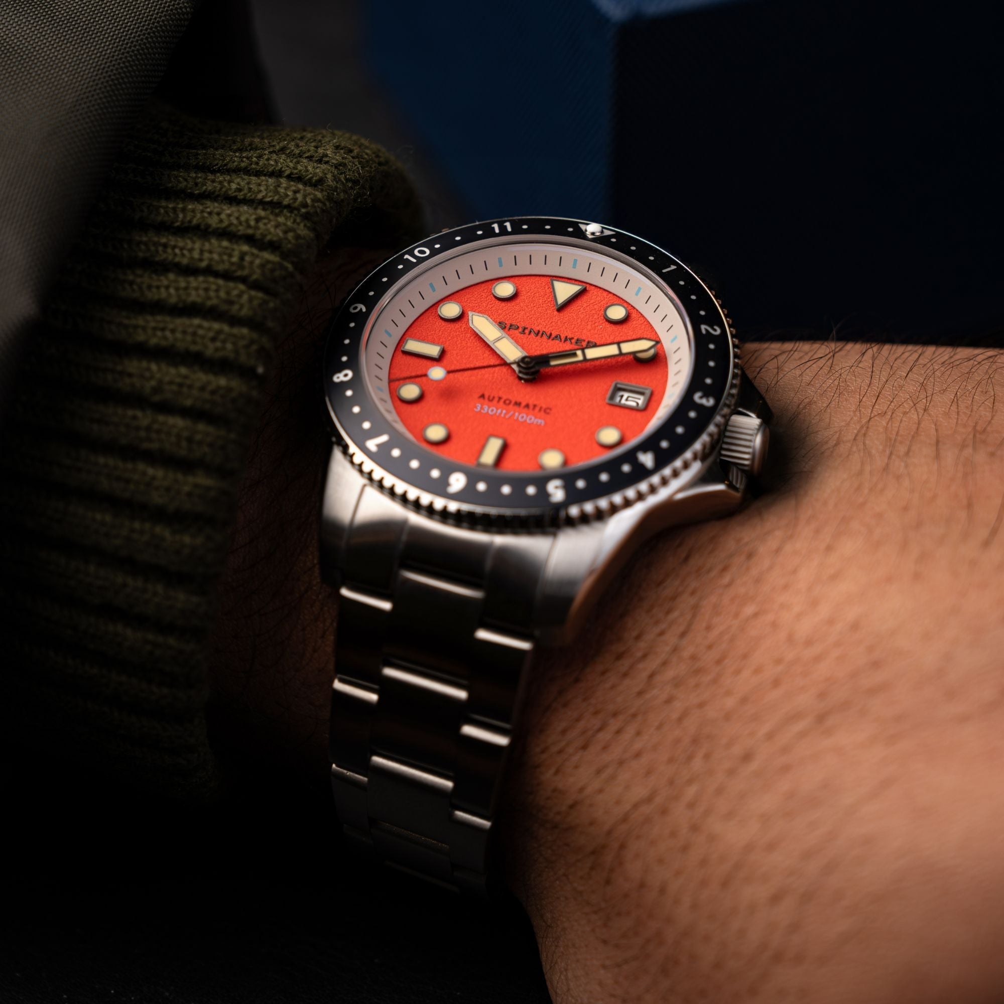 Spinnaker Croft Pioneer Men's Orange Dial Automatic Watch