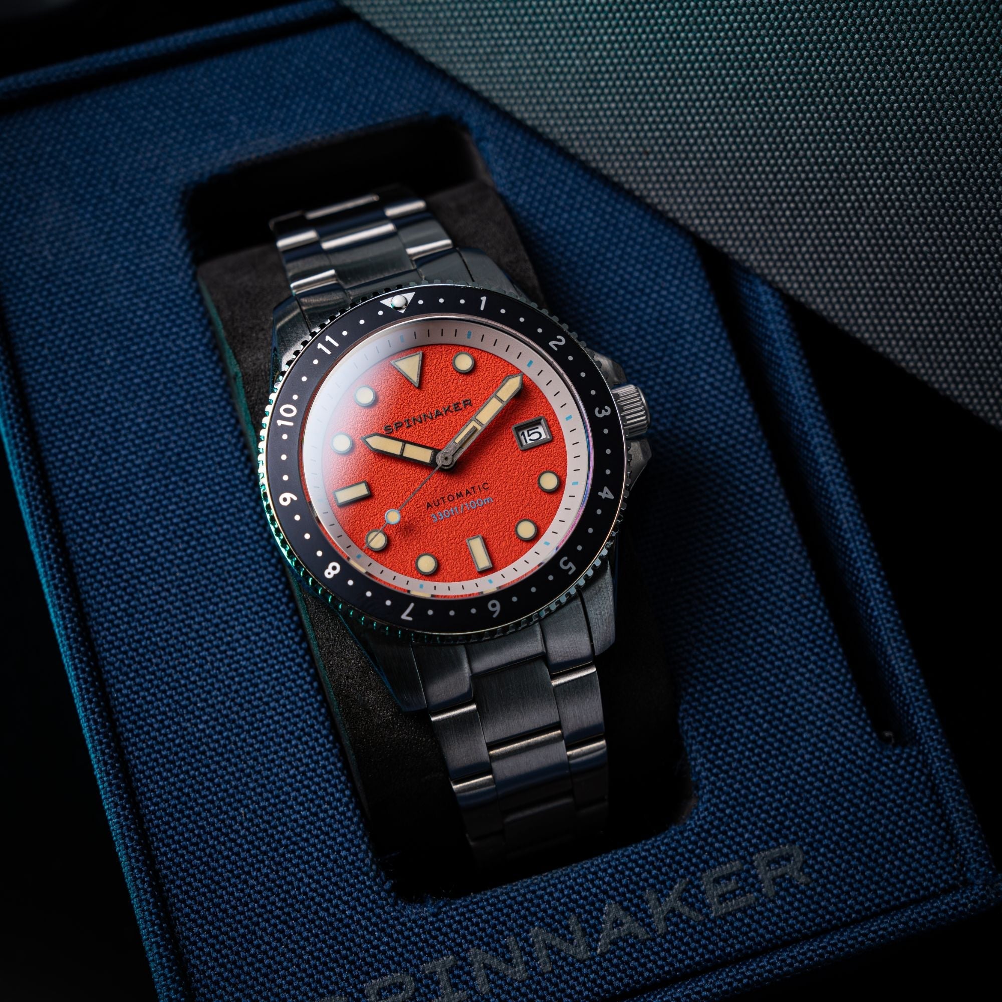 Spinnaker Croft Pioneer Men's Orange Dial Automatic Watch