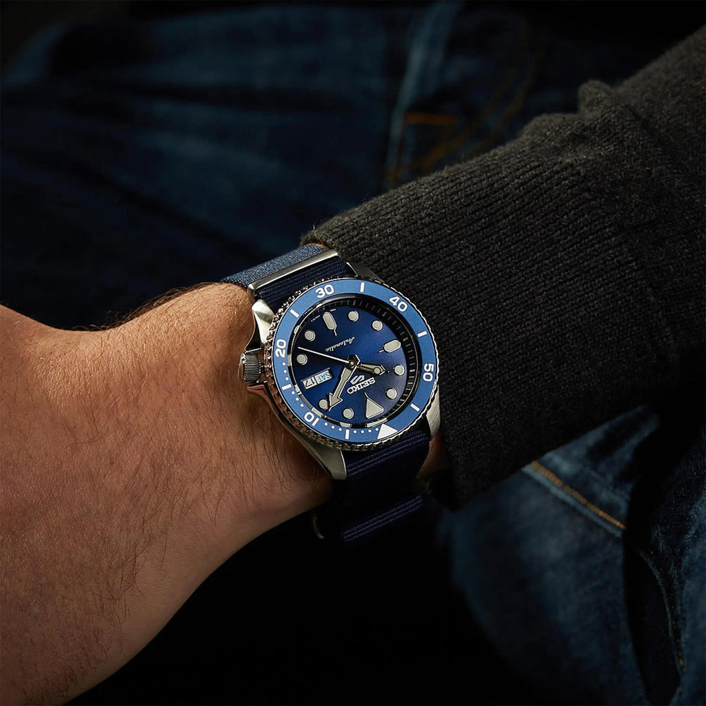 Seiko 5 Sports Men's Automatic Blue Fabric Strap Watch