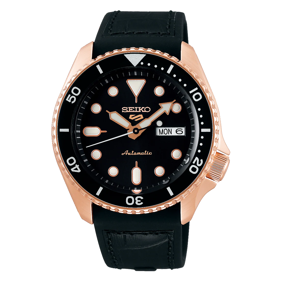Seiko 5 Sports Men's Black Automatic Watch