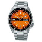 Seiko 5 Sports Men's Orange Silver Watch