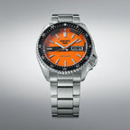 Seiko 5 Sports Men's Orange Silver Watch