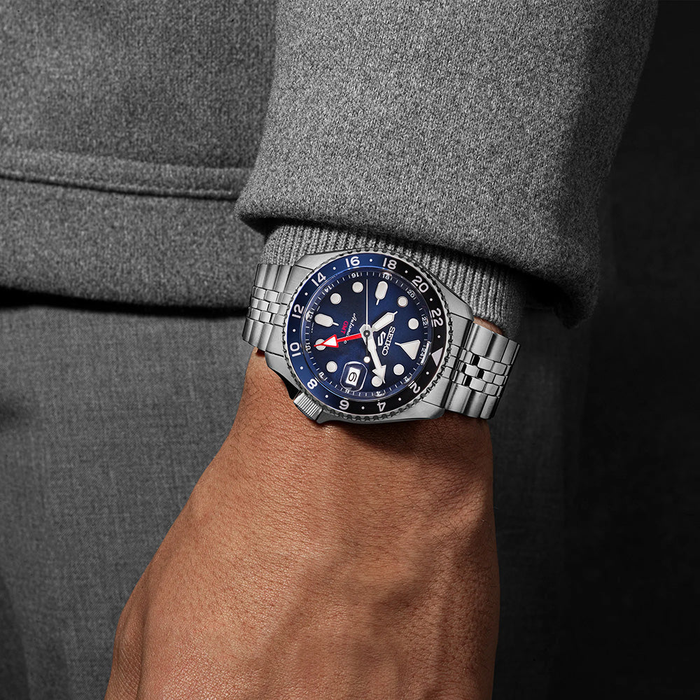 Seiko 5 Sport 'Blueberry' GMT 43mm Men's Blue Watch