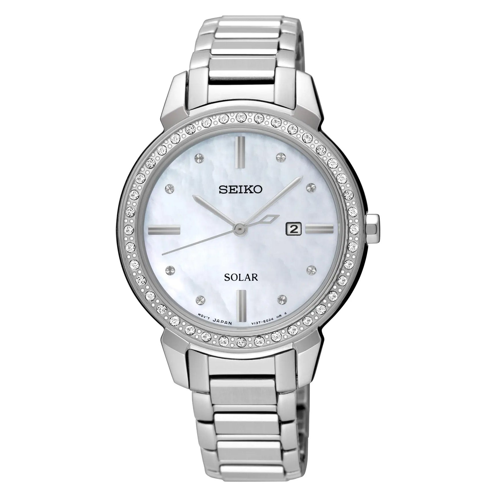 Seiko Solar Diamond Accent Ladies Watch