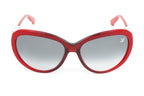 Swarovski Destiny Oversized Women's Sunglasses Red Full Rim Grey