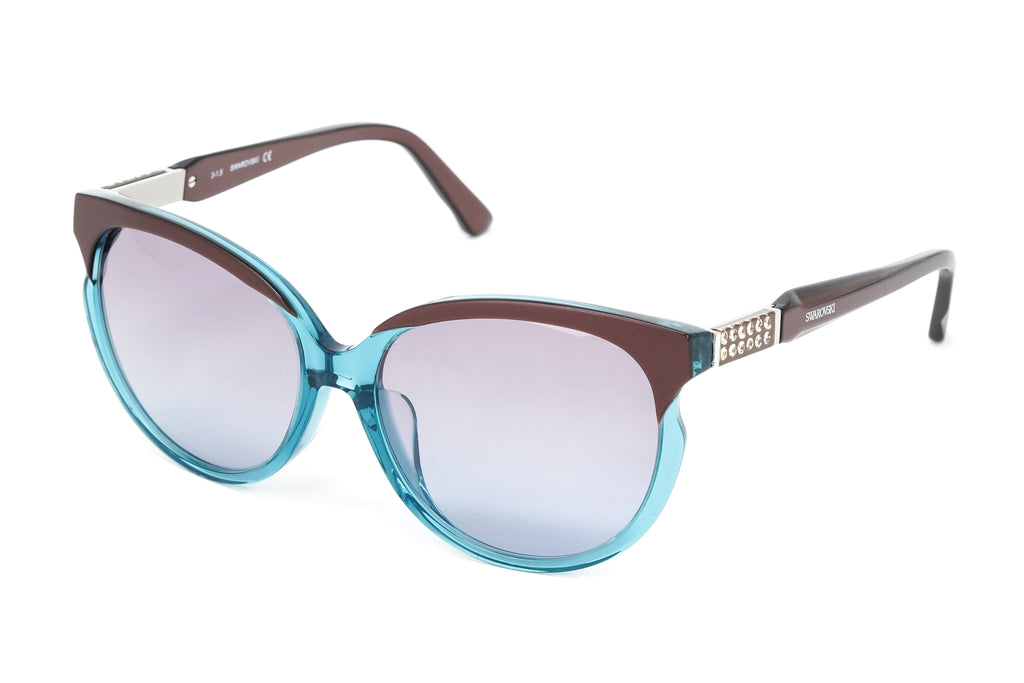 Swarovski Emilia Women's Sunglasses Oversized Oval Blue