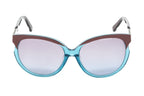 Swarovski Emilia Women's Sunglasses Oversized Oval Blue
