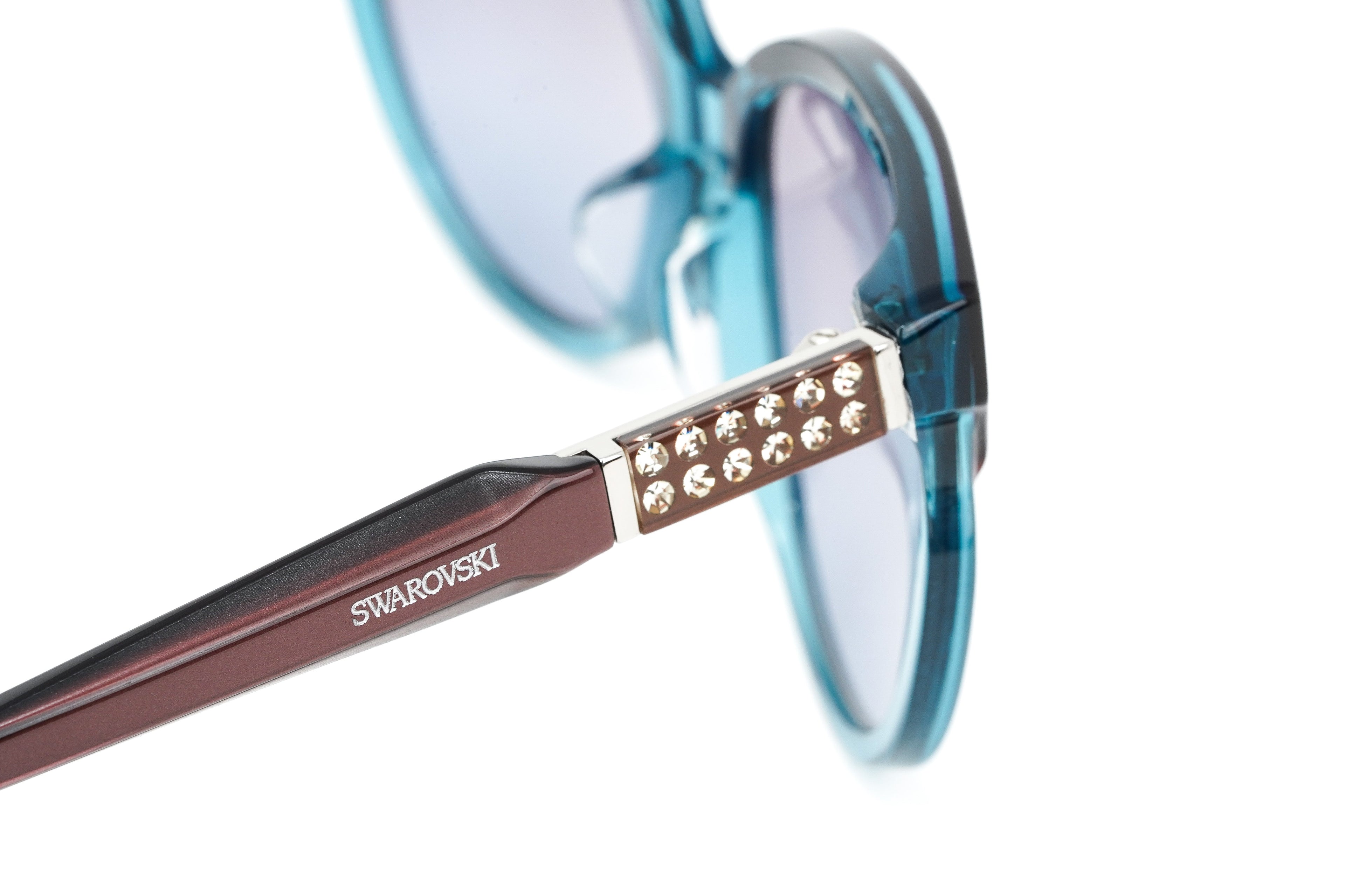 Swarovski Emilia Women's Sunglasses Oversized Oval Blue