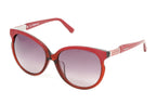 Swarovski Emilia Women's Sunglasses Oversized Oval Cat Eye Burgundy