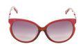 Swarovski Emilia Women's Sunglasses Oversized Oval Cat Eye Burgundy