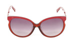 Swarovski Emilia Women's Sunglasses Oversized Oval Cat Eye Burgundy