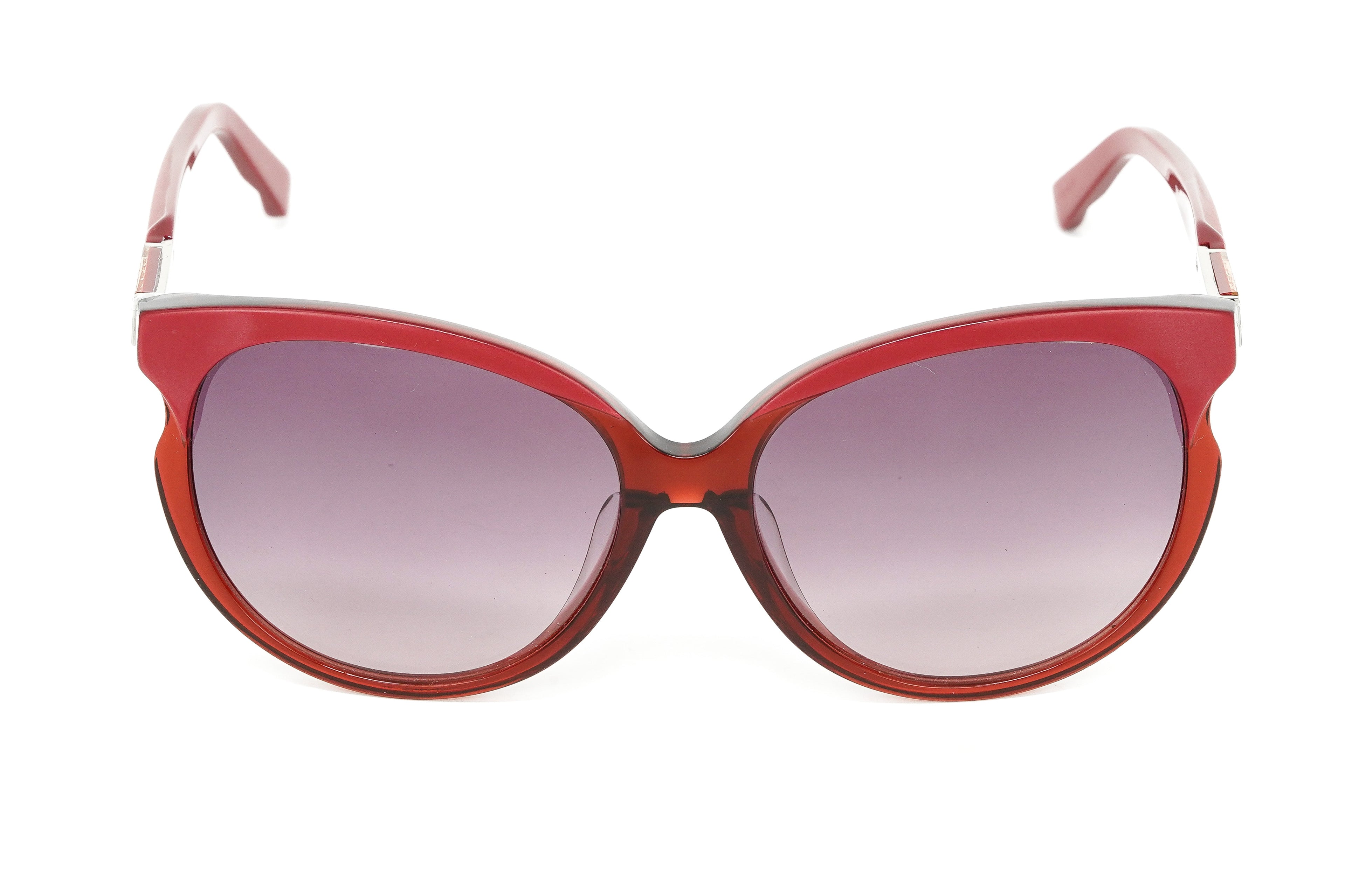 Swarovski Emilia Women's Sunglasses Oversized Oval Cat Eye Burgundy