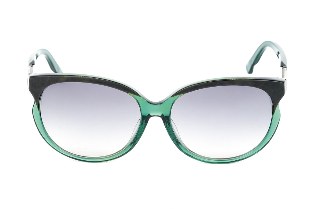 Swarovski Emilia Women's Sunglasses Oversized Oval Dark Green Gradient Grey