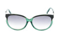 Swarovski Emilia Women's Sunglasses Oversized Oval Dark Green Gradient Grey