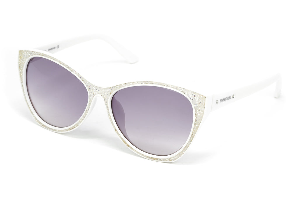 Swarovski Funky Women's Sunglasses Cat Eye Pilot White