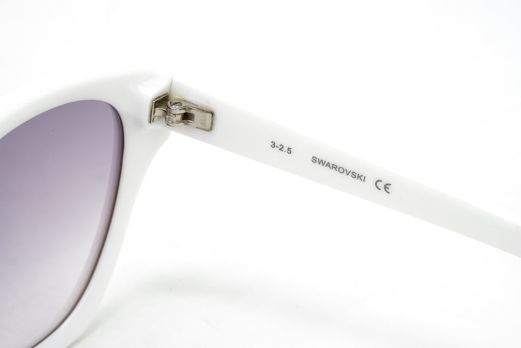 Swarovski Funky Women's Sunglasses Cat Eye Pilot White