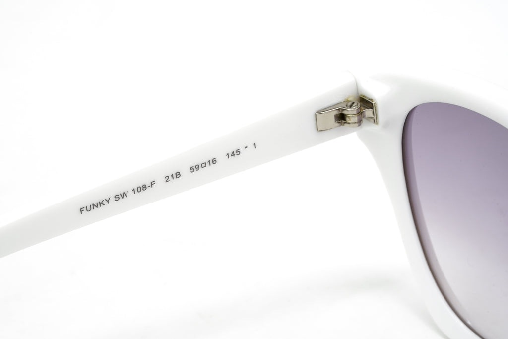 Swarovski Funky Women's Sunglasses Cat Eye Pilot White