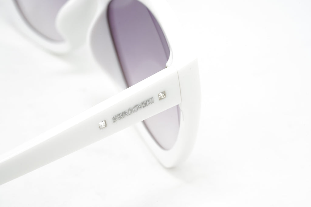 Swarovski Funky Women's Sunglasses Cat Eye Pilot White
