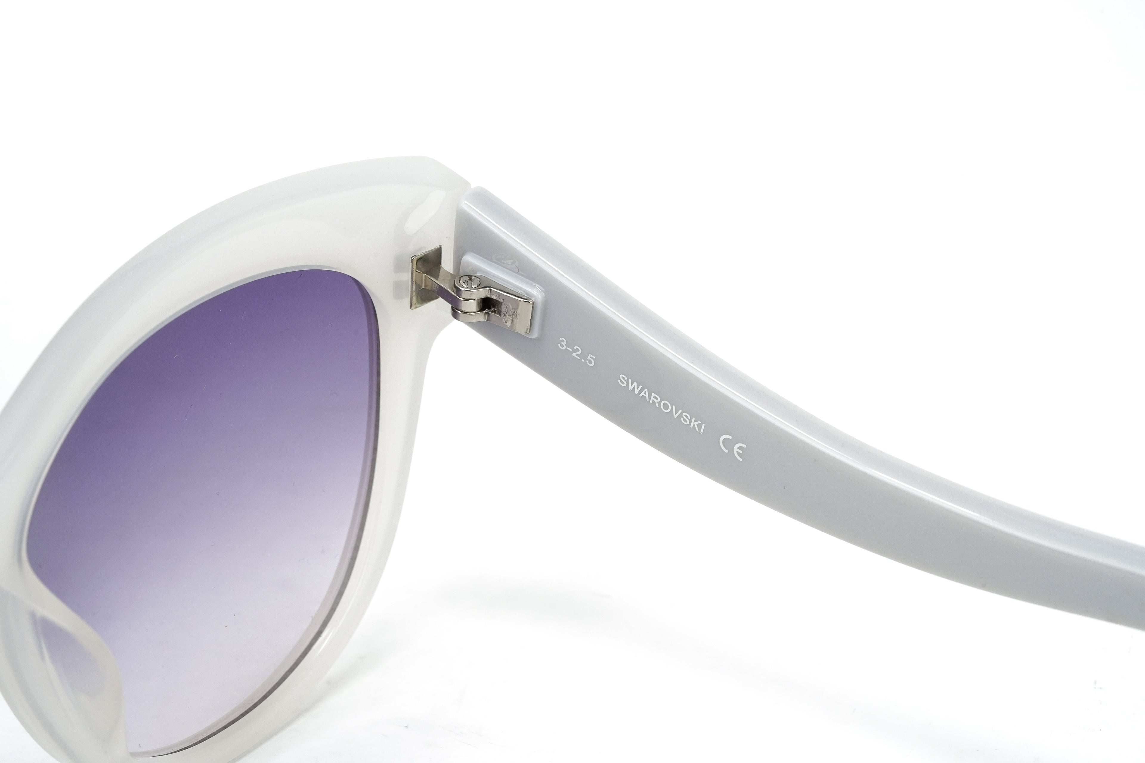 Swarovski Women's Fabulous Sunglasses Oval Cat Eye Translucent Grey