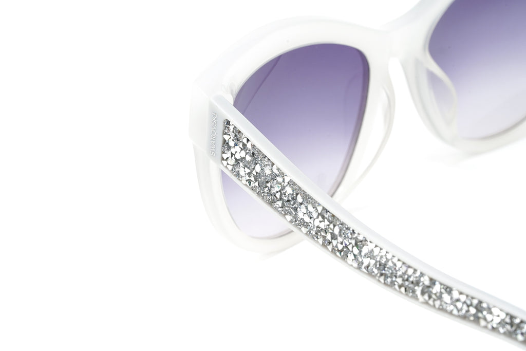 Swarovski Women's Fabulous Sunglasses Oval Cat Eye Translucent Grey