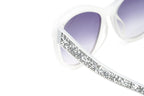Swarovski Women's Fabulous Sunglasses Oval Cat Eye Translucent Grey
