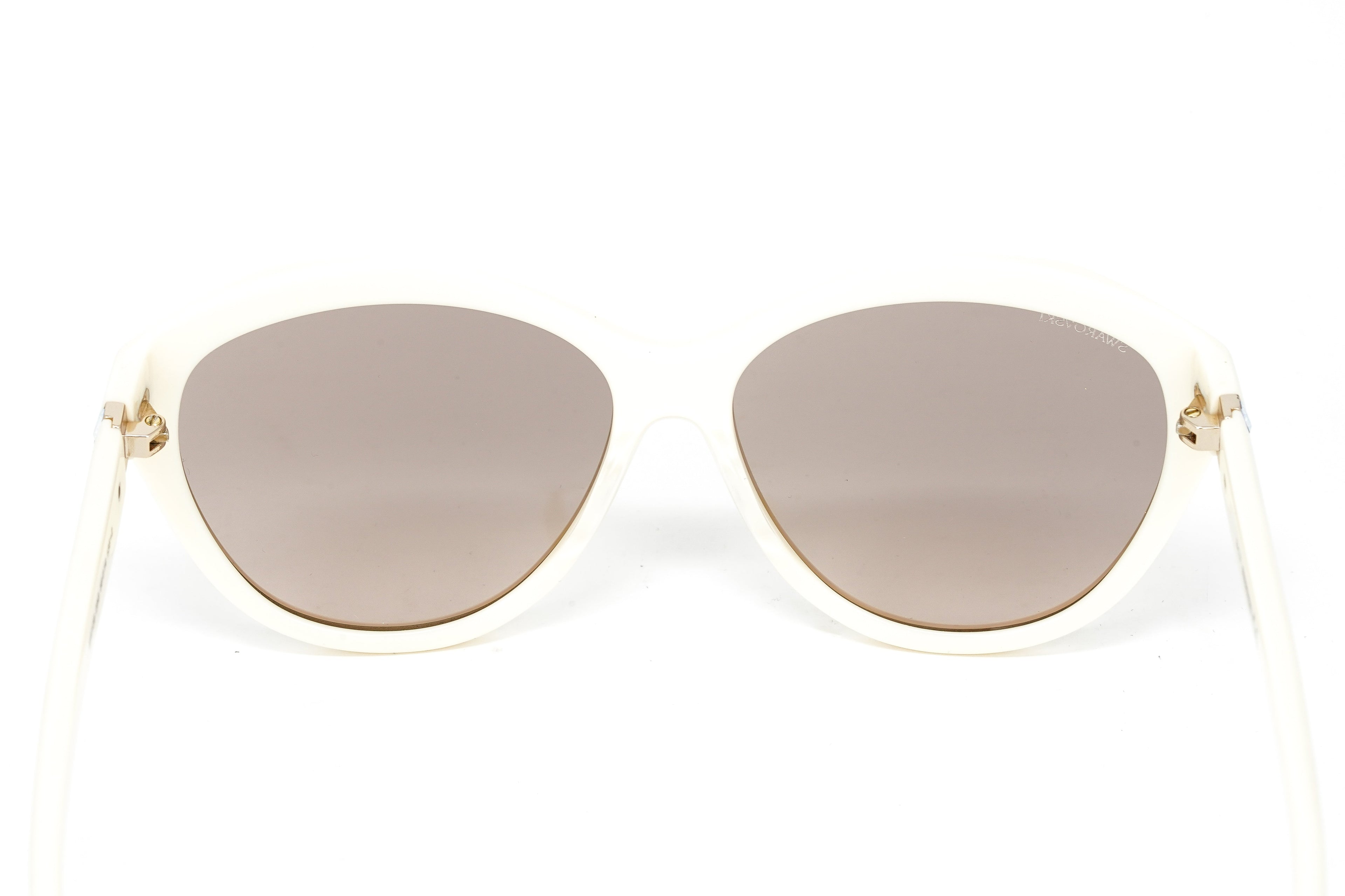 Swarovski Women's Sunglasses Oval Cat Eye Cream Brown