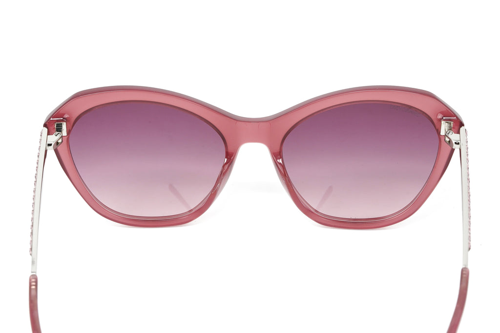 Swarovski Women's Sunglasses Oval Cat Eye Translucent Purple