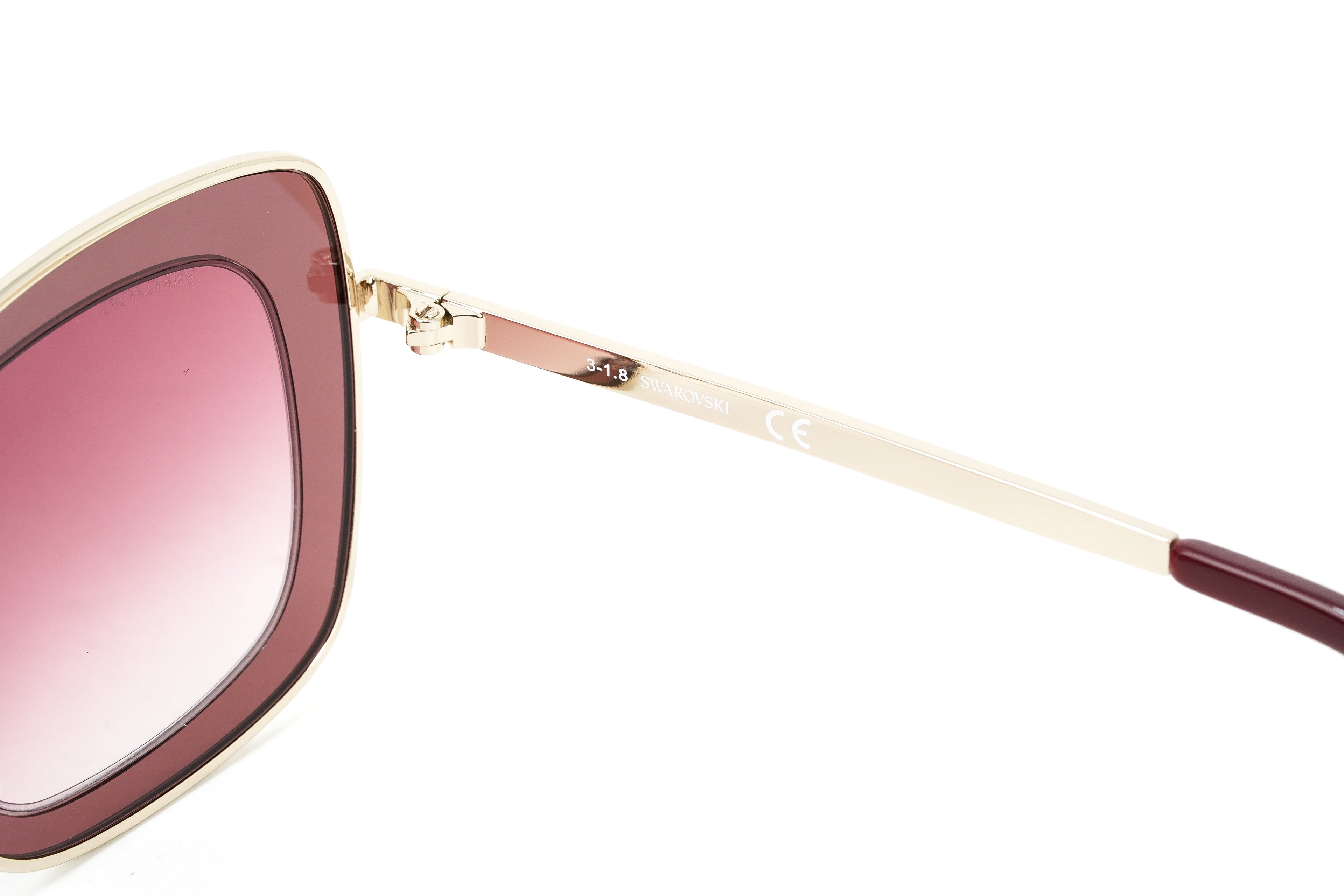Swarovski Women's Sunglasses Square Cat Eye Burgundy