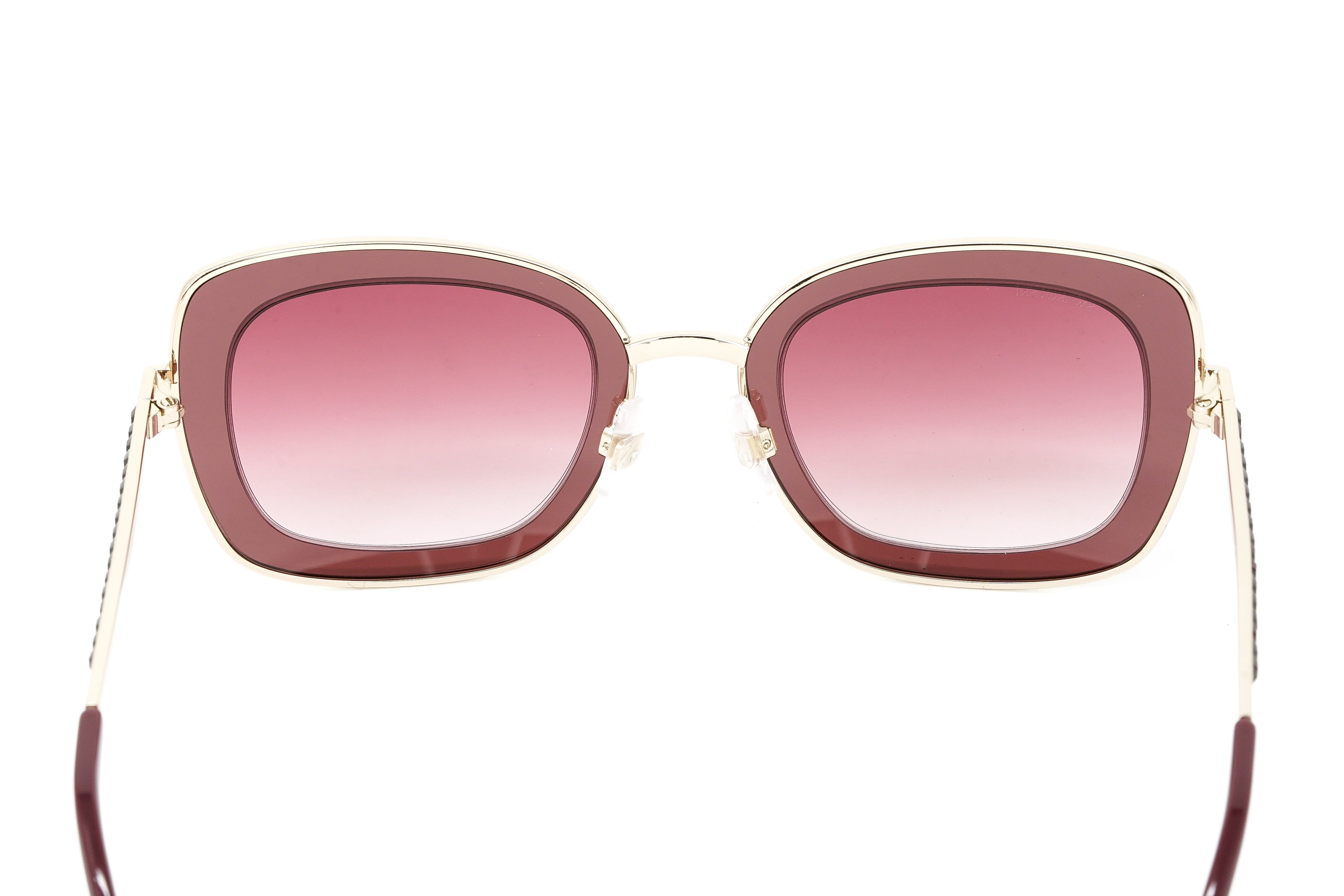 Swarovski Women's Sunglasses Square Cat Eye Burgundy
