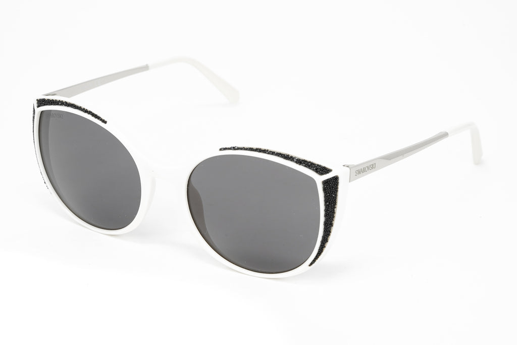 Swarovski Women's Sunglasses Oval Cat Eye White