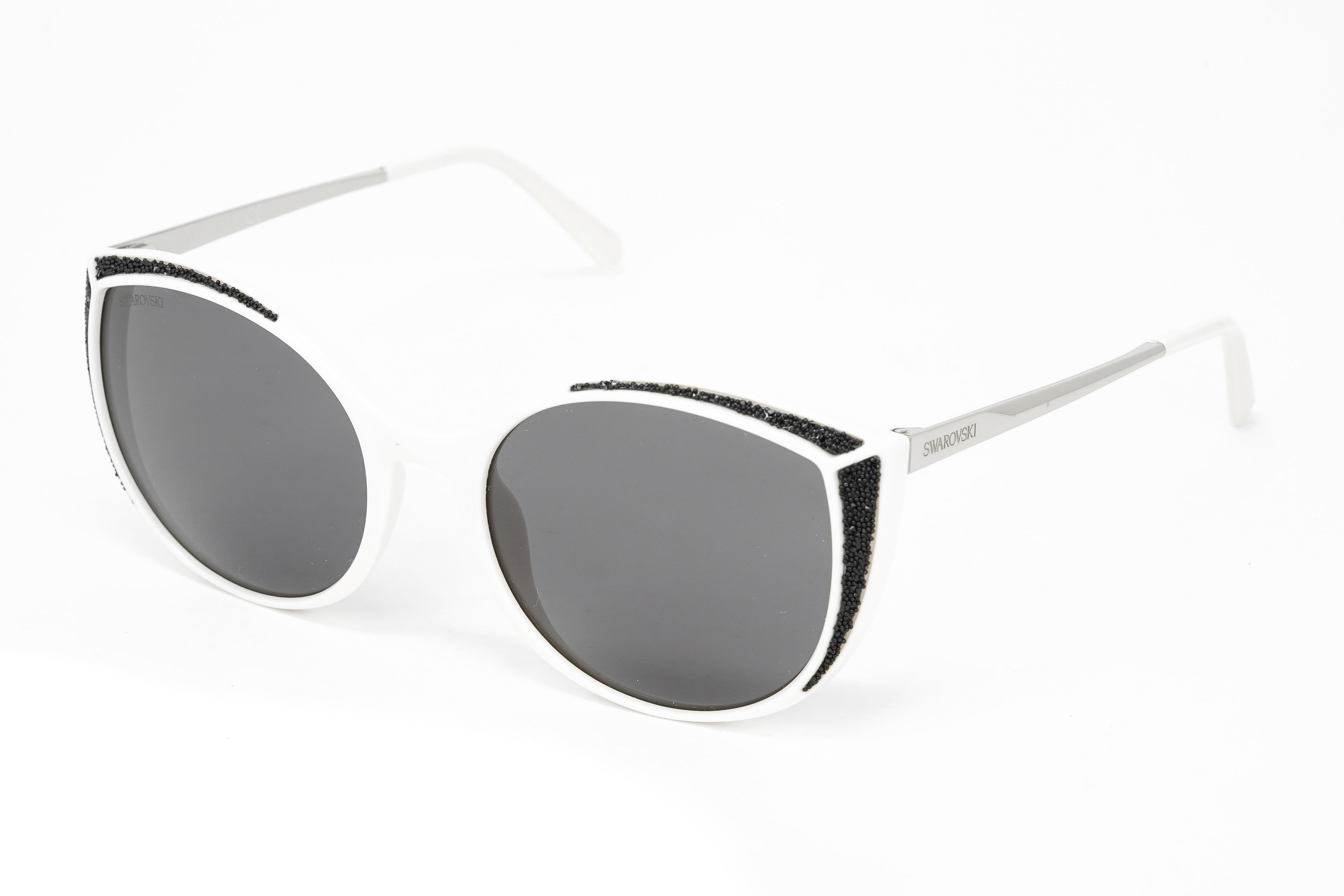 Swarovski Women's Sunglasses Oval Cat Eye White
