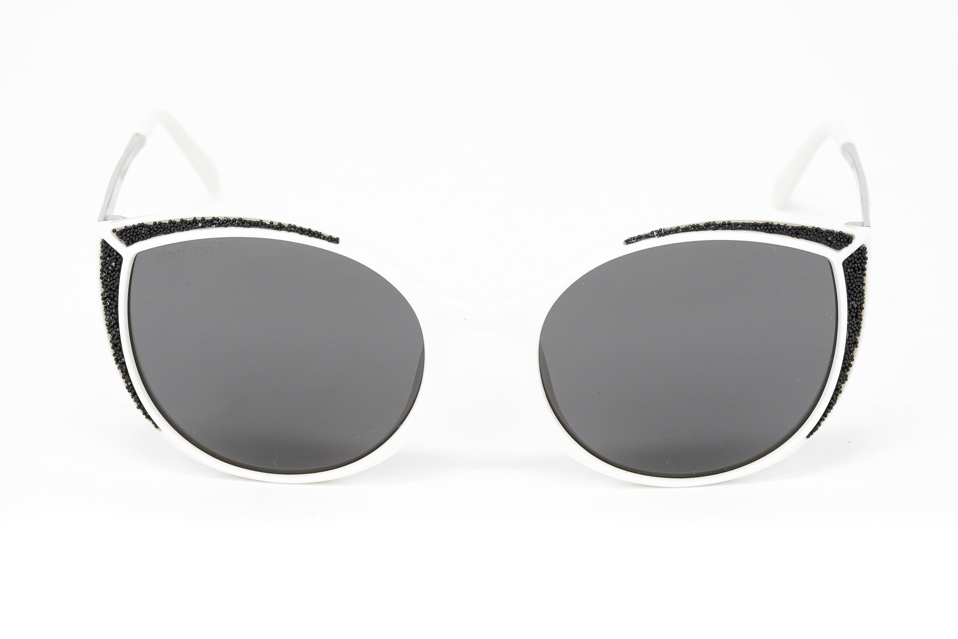 Swarovski Women's Sunglasses Oval Cat Eye White