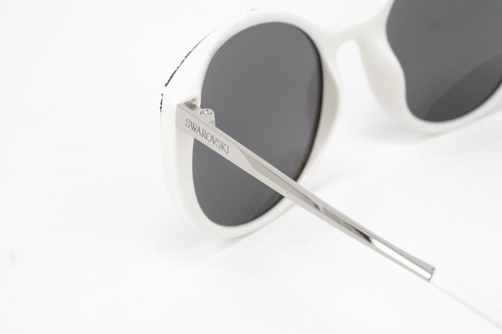 Swarovski Women's Sunglasses Oval Cat Eye White