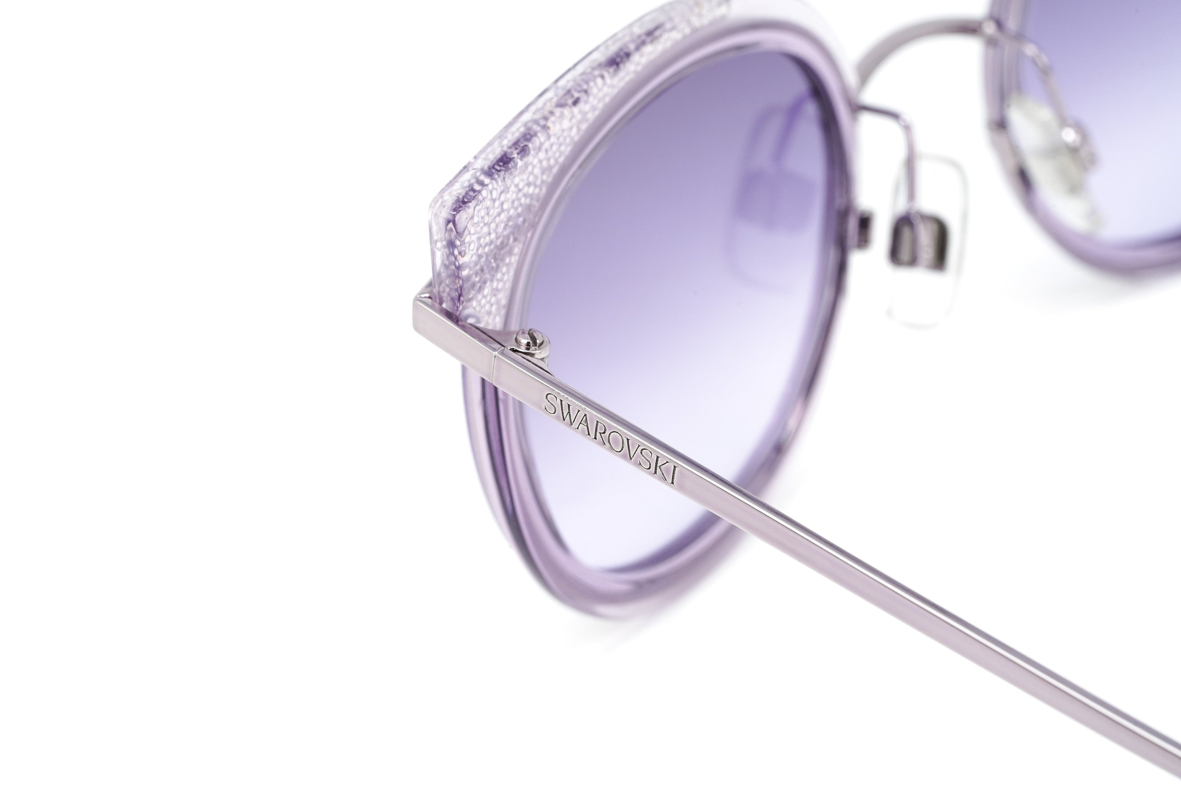 Swarovski Women's Sunglasses Round Cat Eye Violet