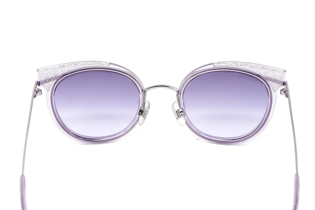 Swarovski Women's Sunglasses Round Cat Eye Violet