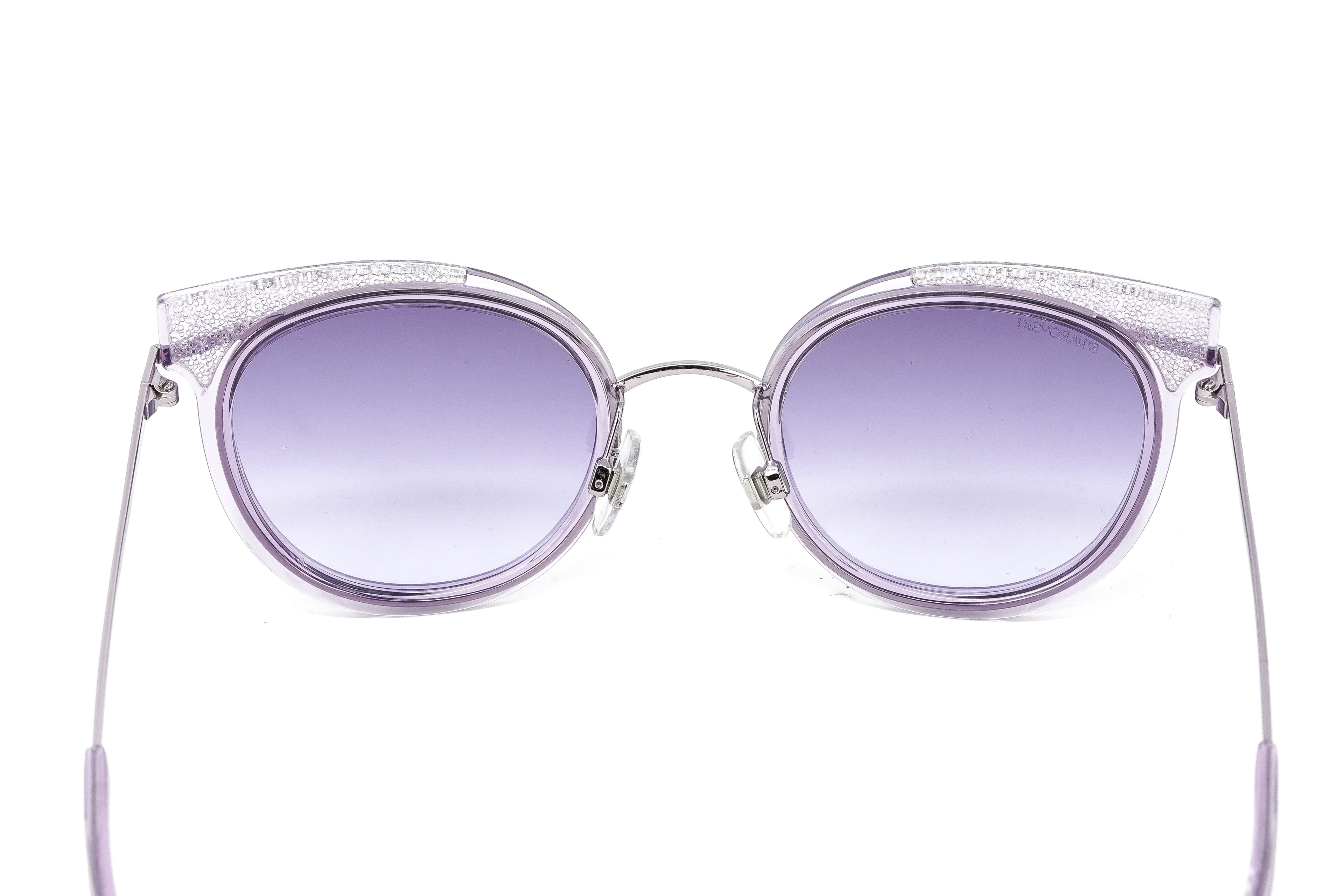 Swarovski Women's Sunglasses Round Cat Eye Violet