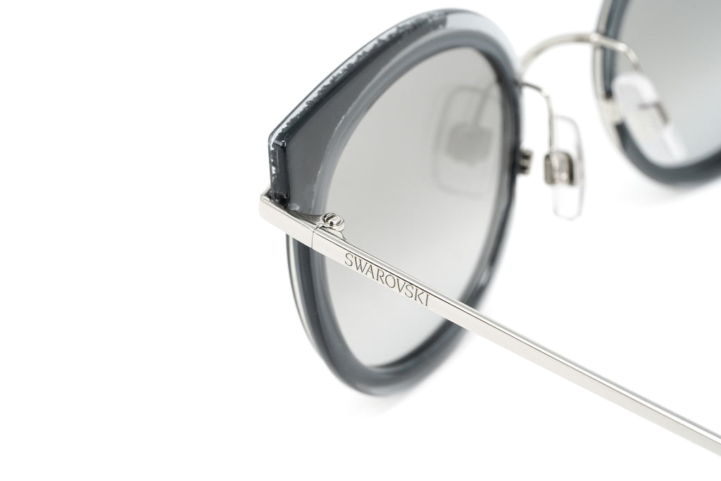 Swarovski Women's Sunglasses Round Cat Eye Black