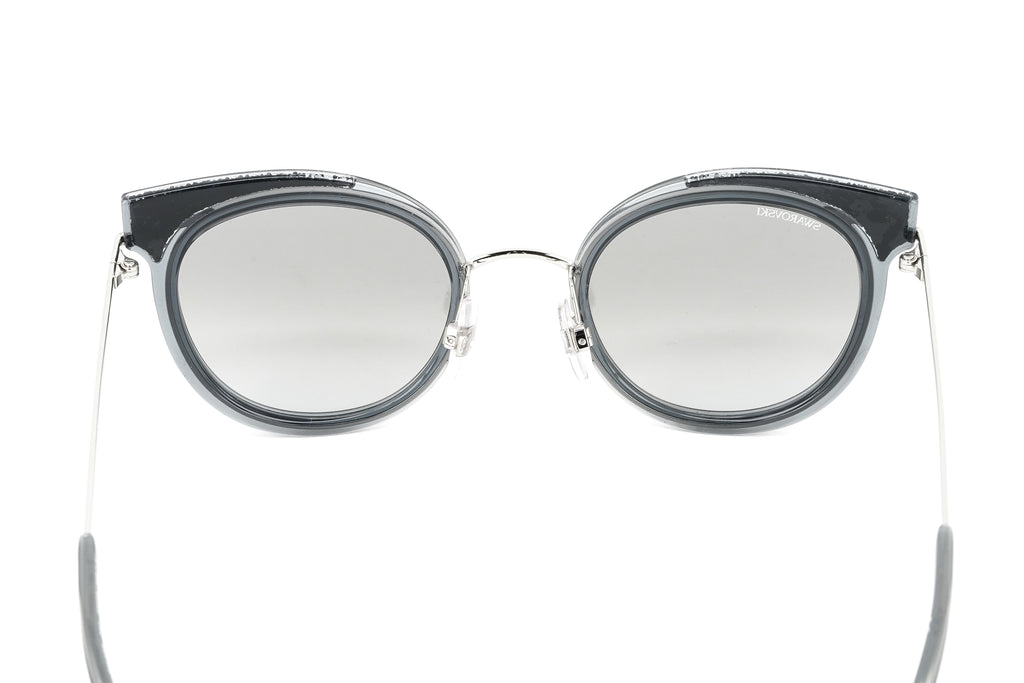 Swarovski Women's Sunglasses Round Cat Eye Black
