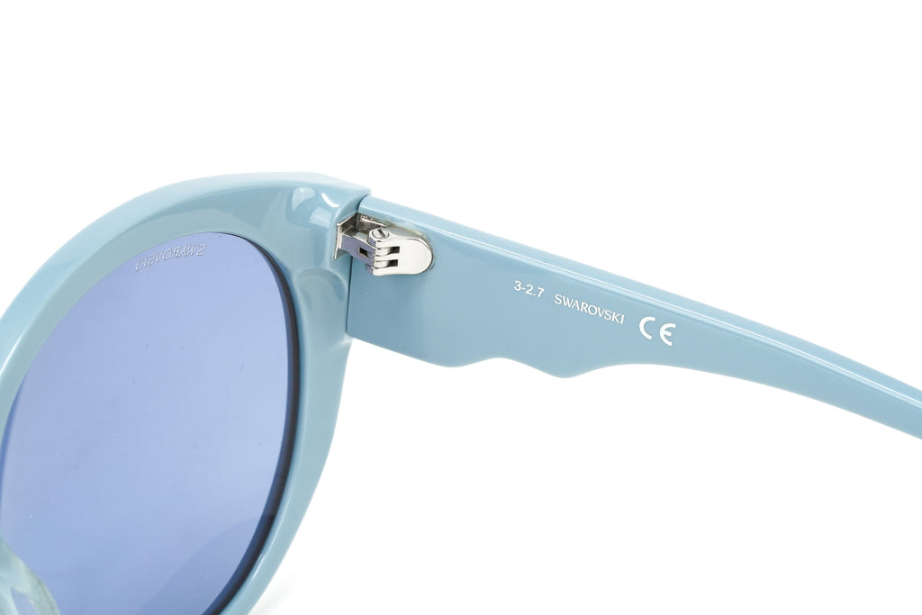 Swarovski Women's Sunglasses Round Cat Eye Blue