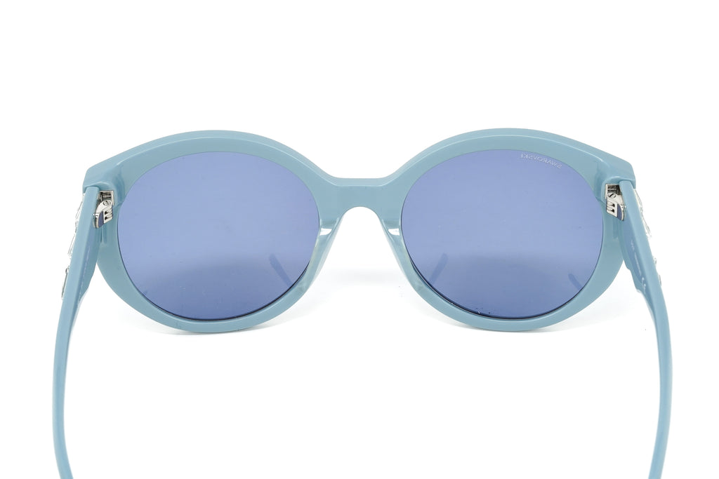 Swarovski Women's Sunglasses Round Cat Eye Blue