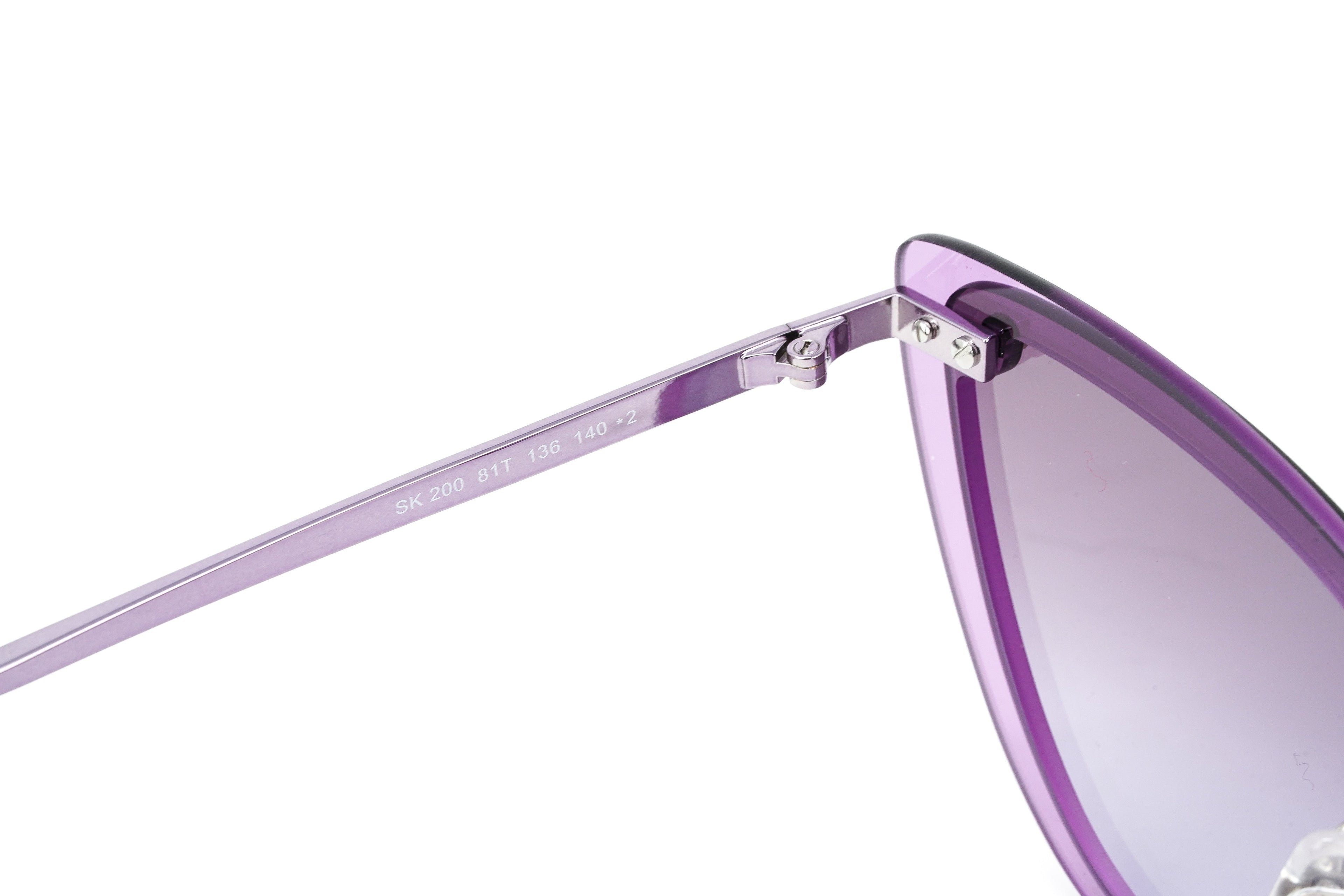 Swarovski Women's Sunglasses Cat Eye Purple Gradient Purple/Grey